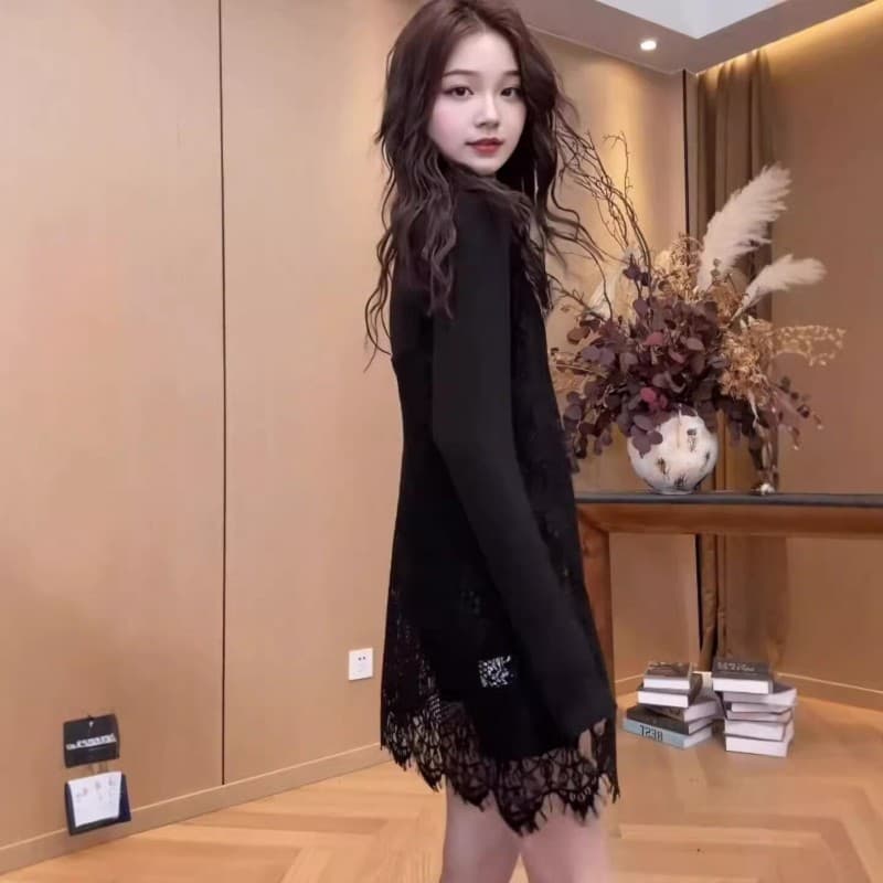 2026 봄 여름 새로운 품격 디자인 센스 캐미솔 섹시함 레이스 치마 패션 외국 가스 캐주얼 다용도 맨위 상세 이미지 6