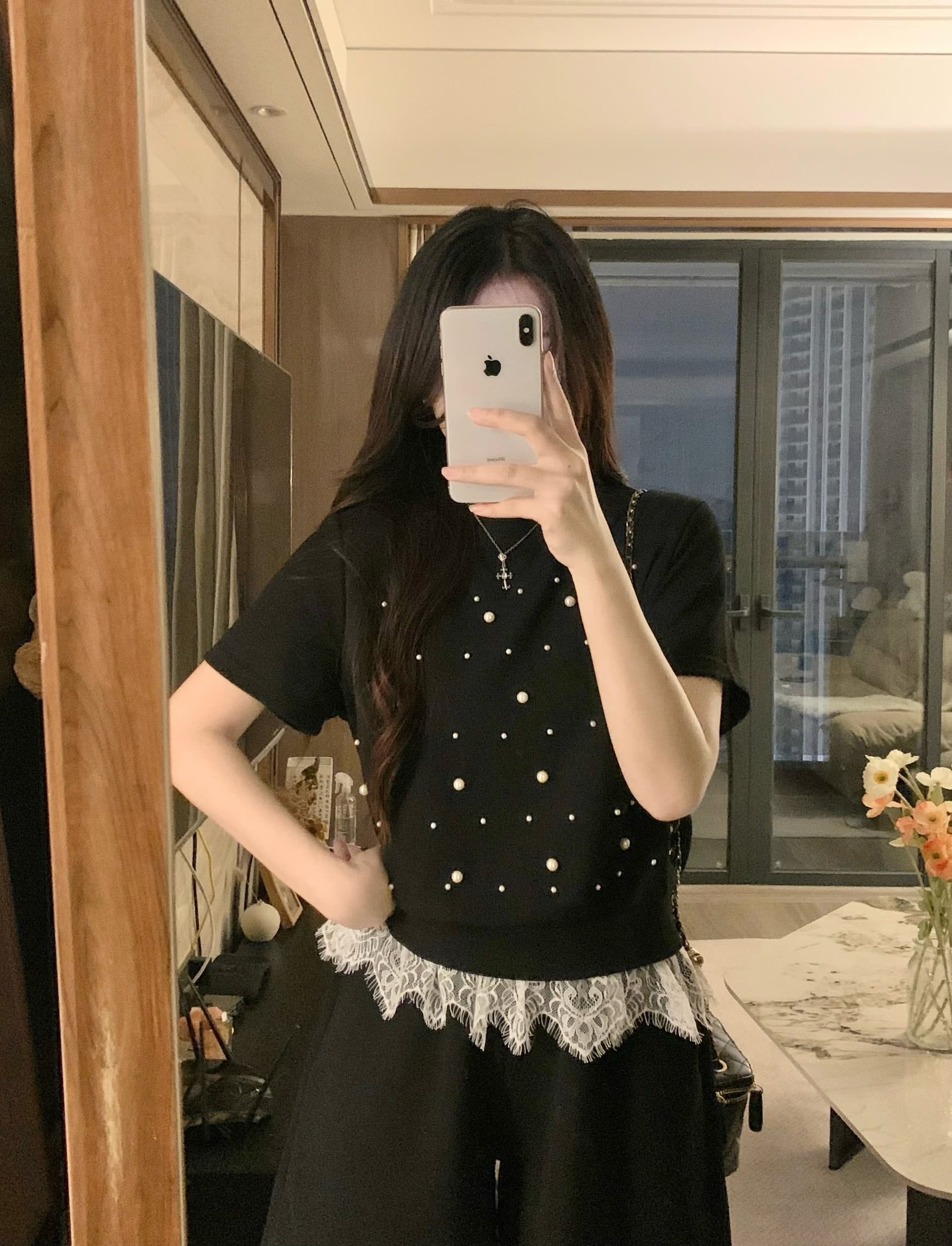 실사 작은 샤넬 스타일 세련된 운동복 세트 여성 2026 여름 새로운 맨위 넓은 다리가 짧다. 바지 투피스 세트 상세 이미지 8
