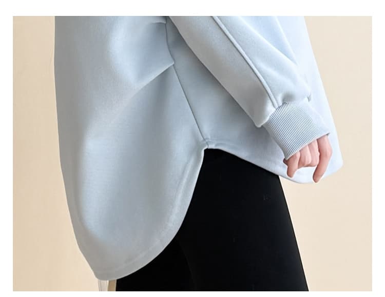 실사 페이크 레이어드 가을 새로운 임산부 캐주얼 칼라 패션 달콤함 자수 루즈핏 후드티 상세 이미지 30