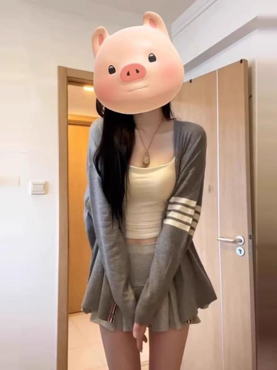 여름 패션 느긋한 불규칙 얇은 스타일 자외선 차단 재킷 조끼 슬립 하이웨이스트 슬림해 보이는 캐주얼 바지 3종 세트 이미지 2