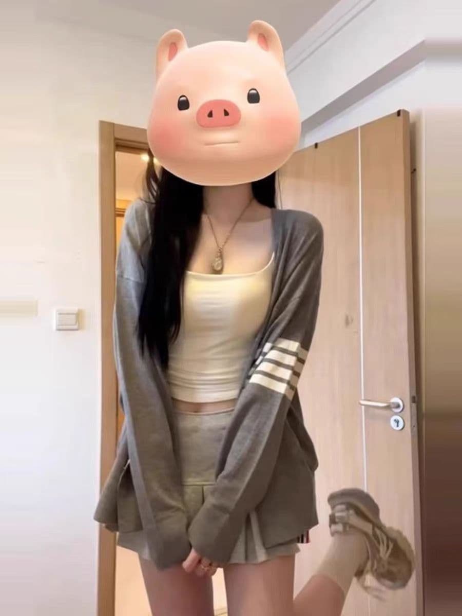 여름 패션 느긋한 불규칙 얇은 스타일 자외선 차단 재킷 조끼 슬립 하이웨이스트 슬림해 보이는 캐주얼 바지 3종 세트 상세 이미지 4