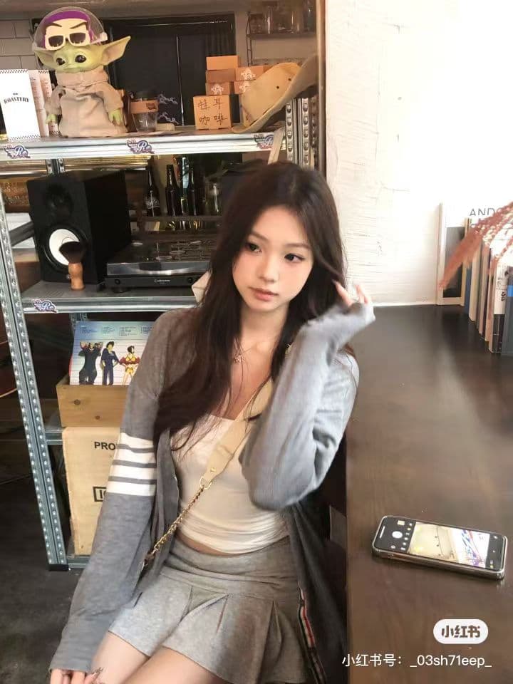 여름 패션 느긋한 불규칙 얇은 스타일 자외선 차단 재킷 조끼 슬립 하이웨이스트 슬림해 보이는 캐주얼 바지 3종 세트 상세 이미지 5