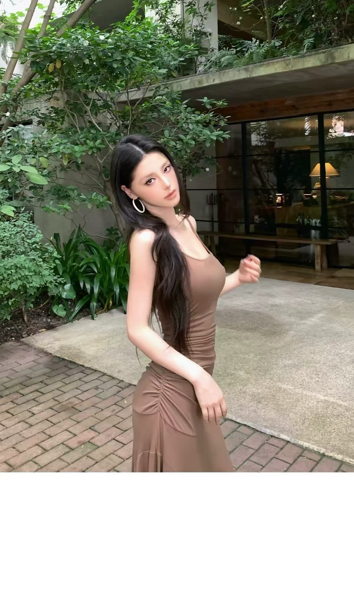 섹시함 몸매 가꾸기 슬림해 보이는 작업복 패션 낮은 가슴 이브닝 드레스 마법 드레스 상세 이미지 1