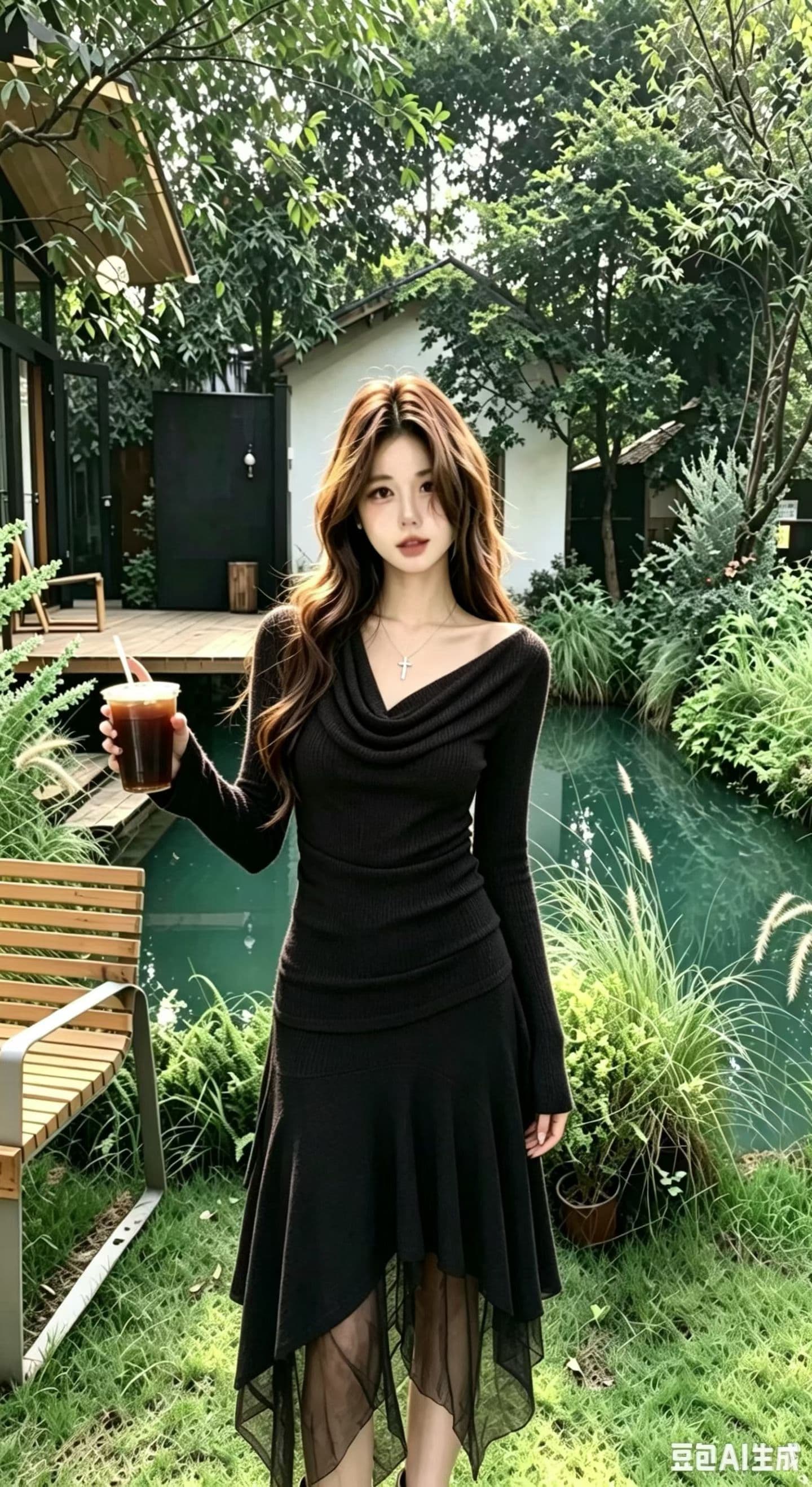 열세 개 품격 고급 세트 드레스 여성 가을 2026 새로운 패치워크 작은 셔츠 불규칙 반신 스커트 투피스 세트 상세 이미지 6