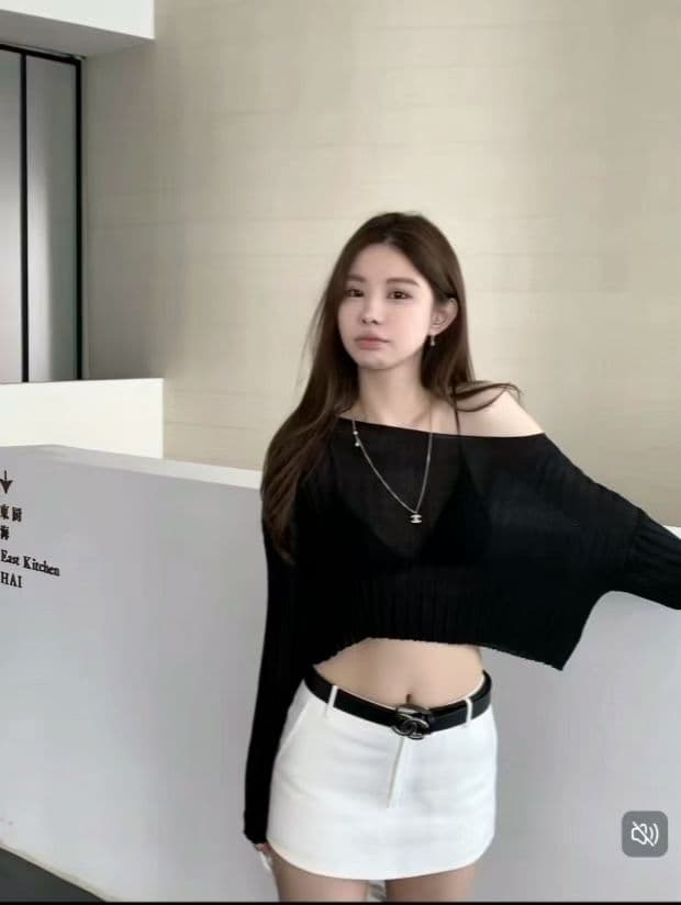 주간 실크 루즈핏 블라우스 여성 가을 마이크로 ~을 통해 순수한 욕망 긴팔 맨위 슬립 반신 스커트 3종 세트 상세 이미지 6