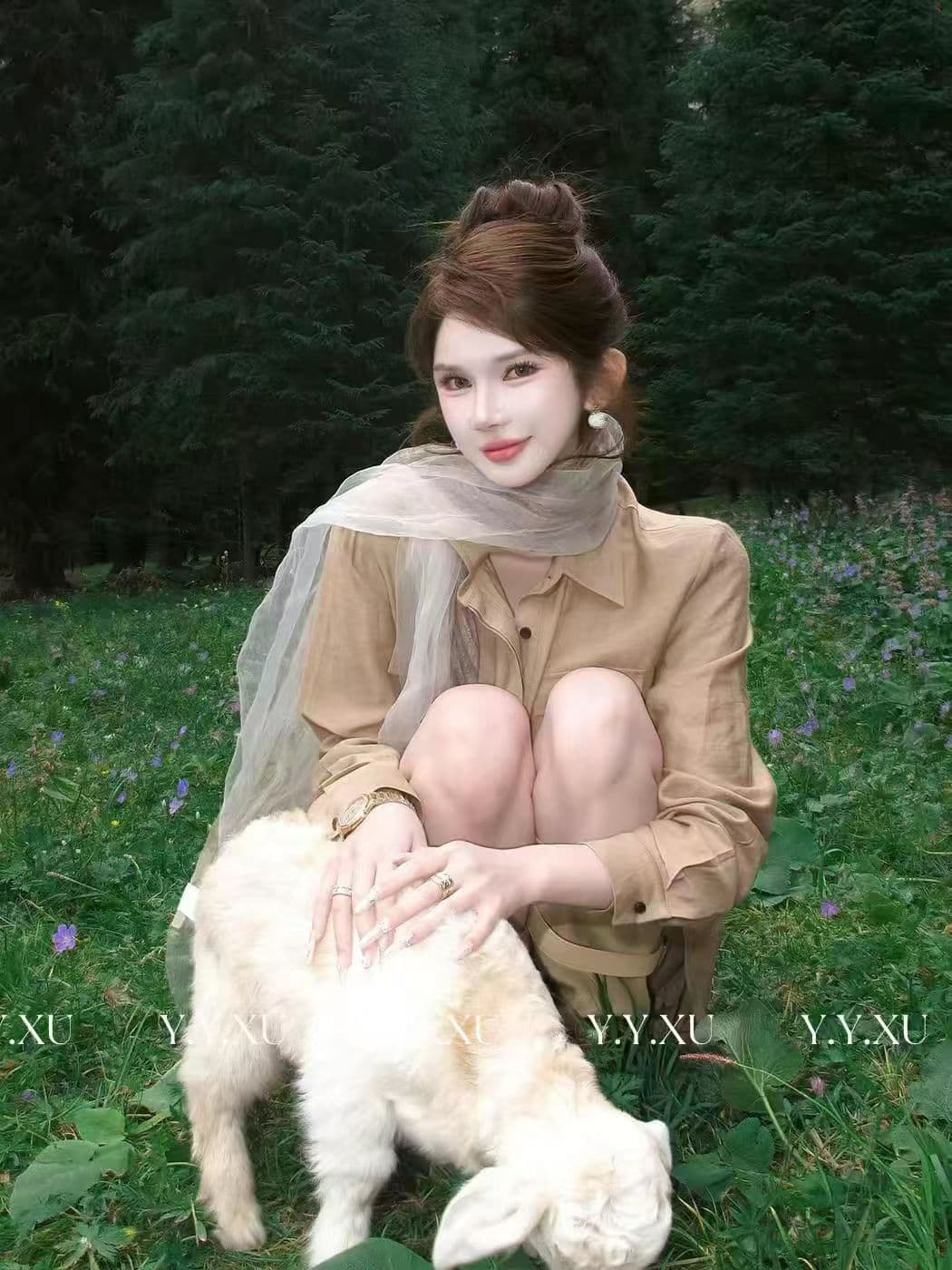 원 유안 반도 행침 바람 바 En 바람 워크웨어 패션 슬림해 보이는 드레스 벨트 포함 숄 세트 이미지 2