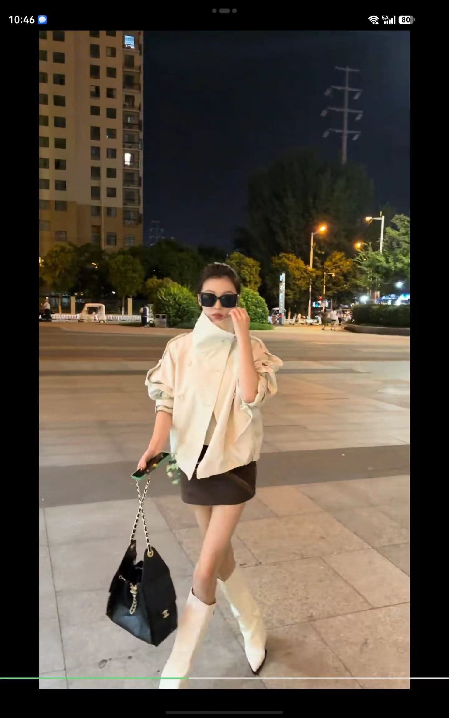 한 부서 새로운 영국식 바람 품격 스탠드 칼라 바람막이 여성 코트 가을 이중 버튼 카키 색 루즈핏 쇼트 스타일 맨위 이미지 3