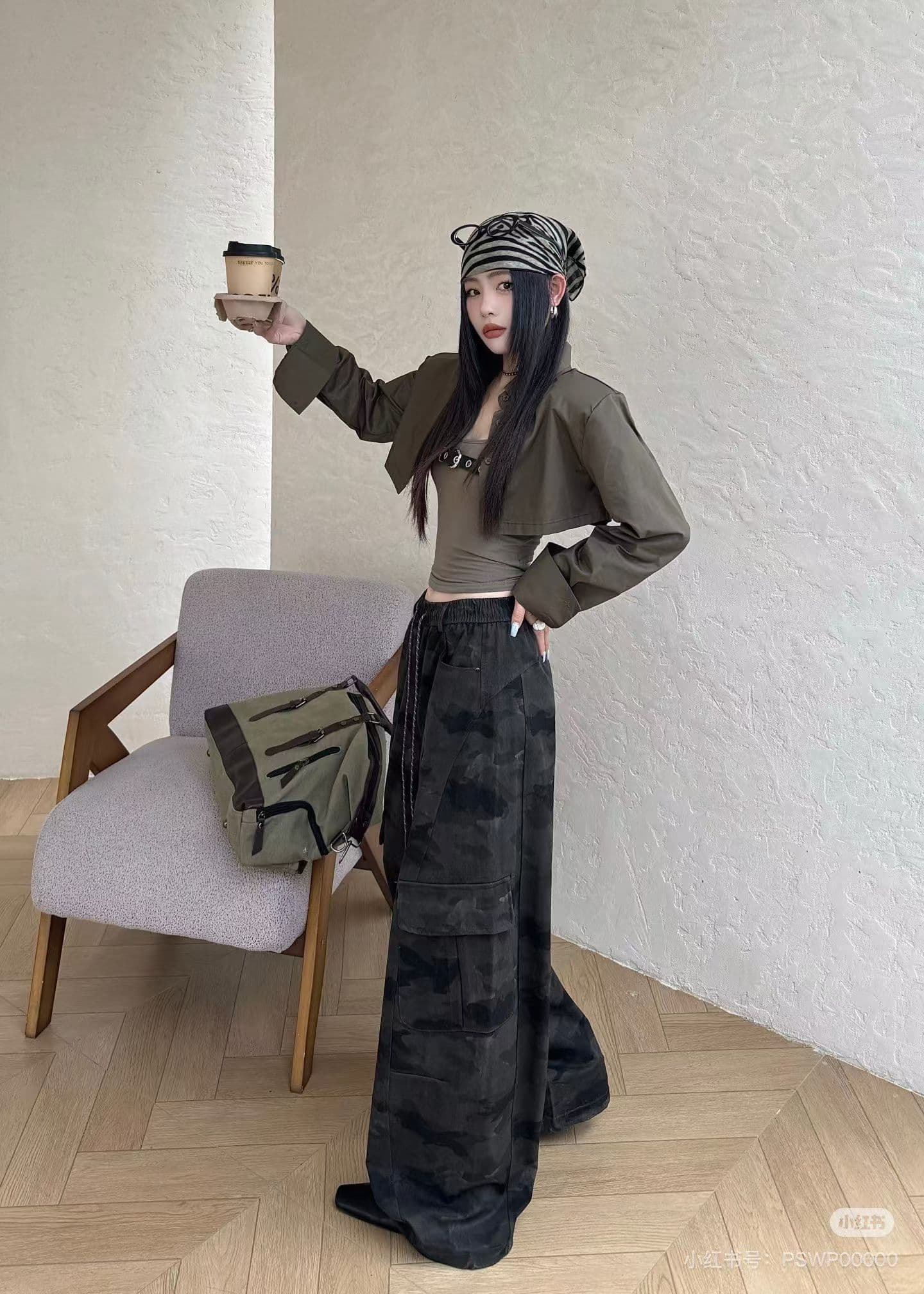 2026 셔츠 여성 조끼 슬립 쇼트 스타일 셔츠 긴팔 맨위 캐주얼 바지 3종 세트 이미지 2