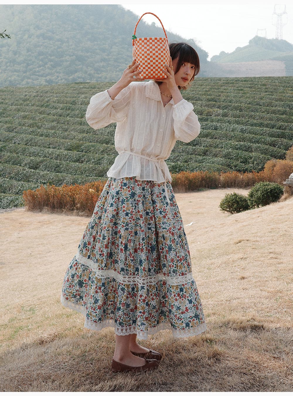 흰 그림 작업장 안녕히 가세요 수프 Cypress 리 26ss 이른 봄 신제품 레이스 레이스 케이크 드레스 한 마디 반신 스커트 상세 이미지 33