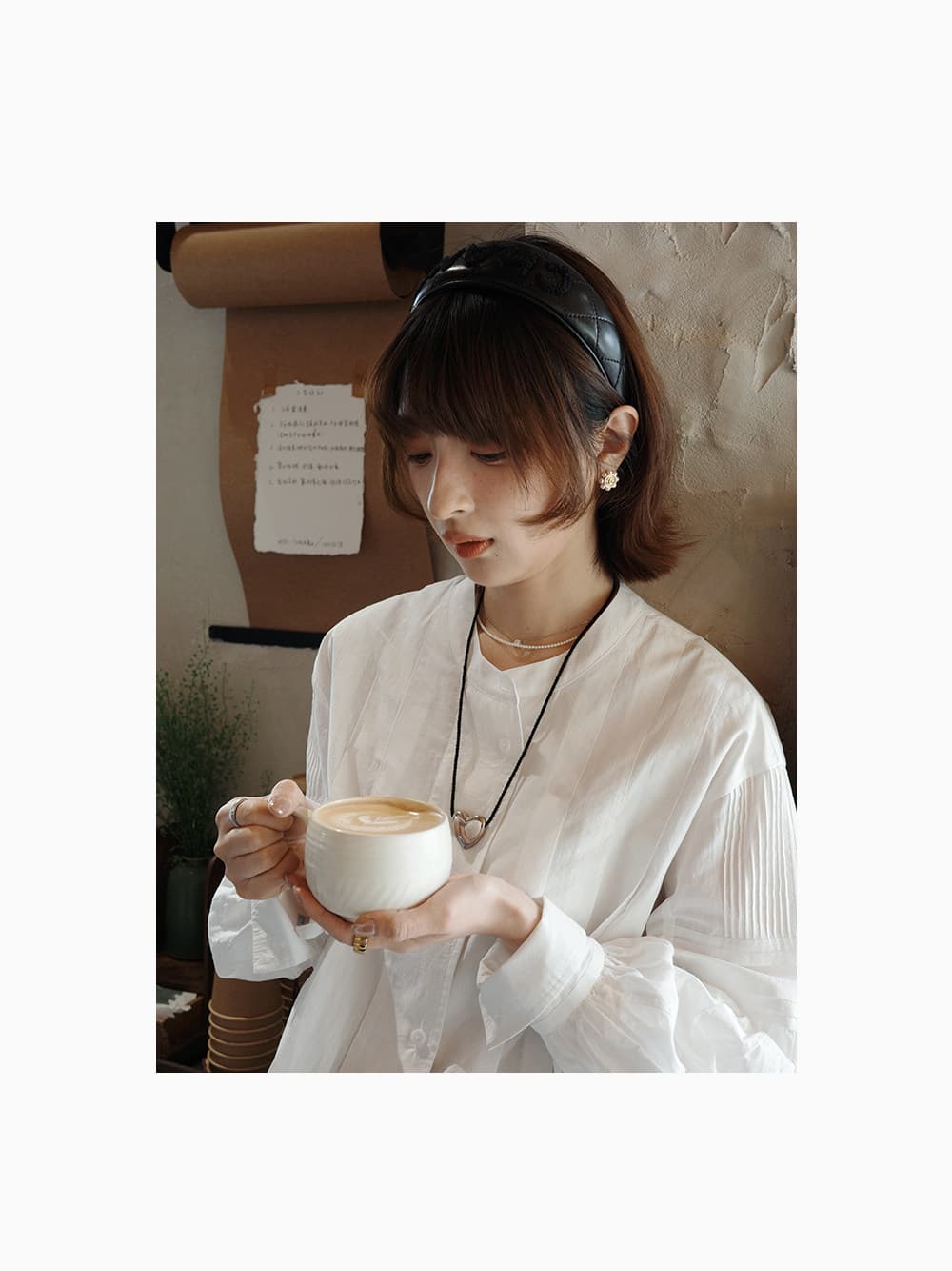 흰 그림 작업장 부드러운 빛 남자 실 26ss 이른 봄 신제품 100 개 면 100% 프랑스식 거품 소매 흰 셔츠 상세 이미지 9
