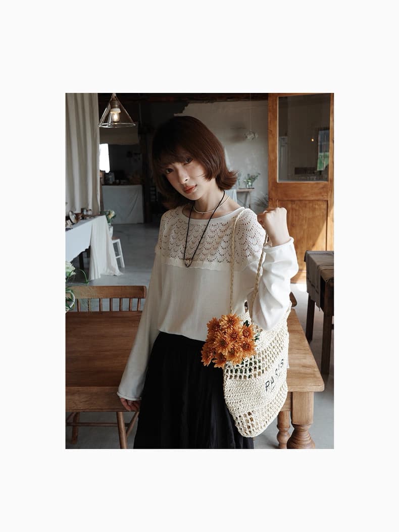 흰 그림 작업장 오스트리아 공 26ss 이른 봄 신제품 면 100% 스트라이프 자카드 흑색 가스 공 치마 반신 스커트 상세 이미지 9