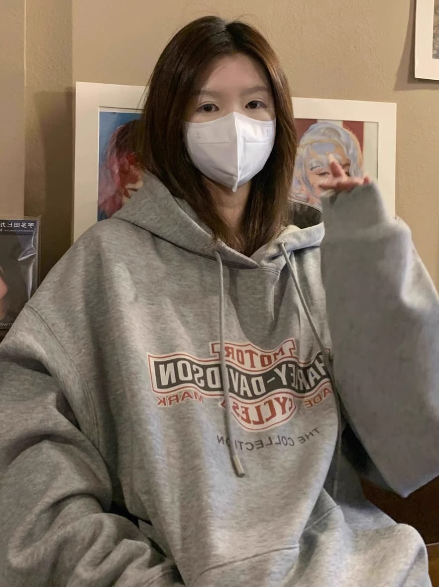경관 그림 정가 모방 Mianhua 면 복합 얇은 스타일 310g 털이 있는 400g 후드 티 스웨터 여성 가을 겨울 의류 국경 간