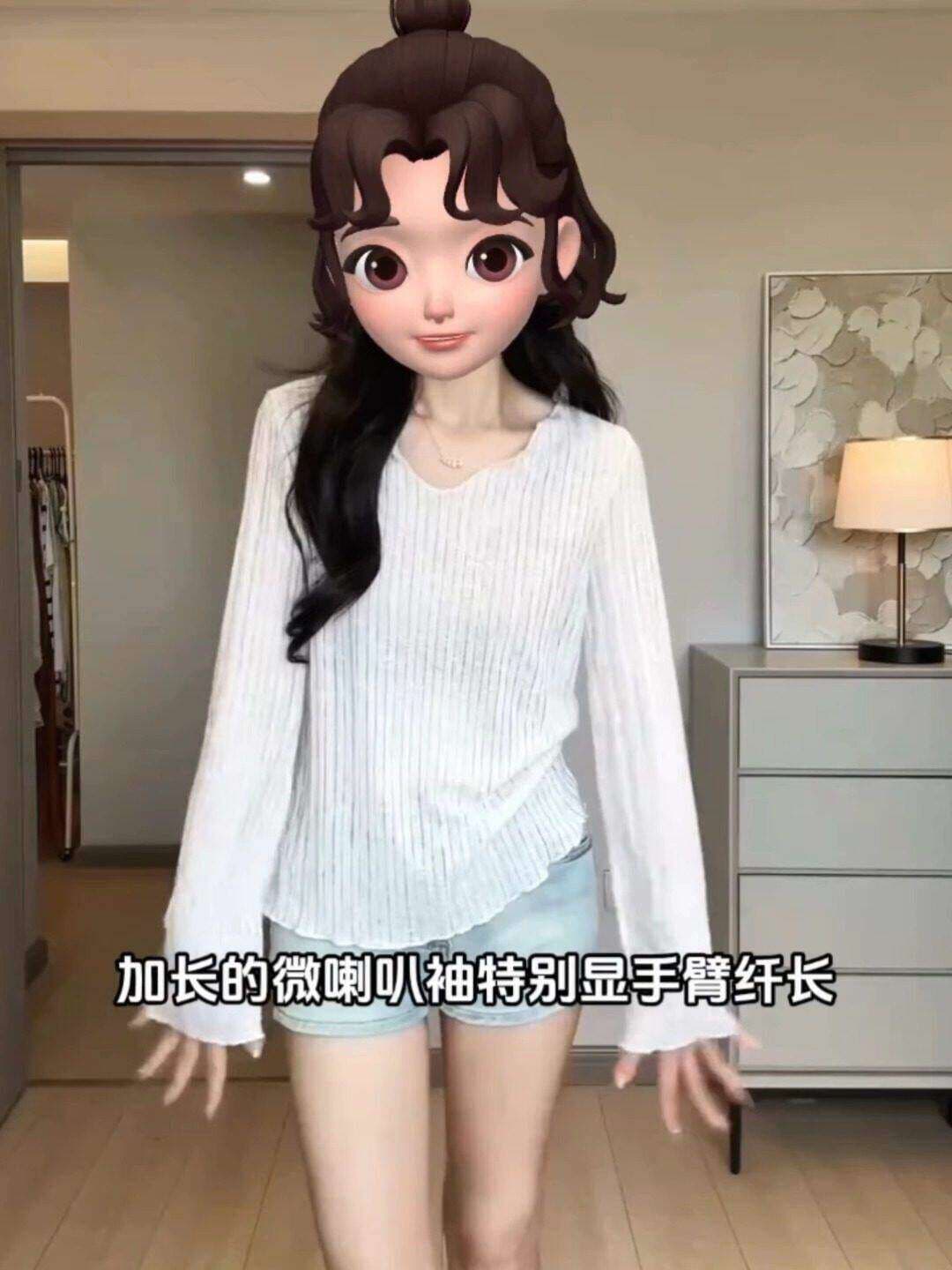느슨함 센스 마이크로 ~을 통해 자외선 차단 블라우스 여성 여름 프릴 루즈핏 만나는 맨위 봄 가을 경량 긴팔 티셔츠 이미지 3