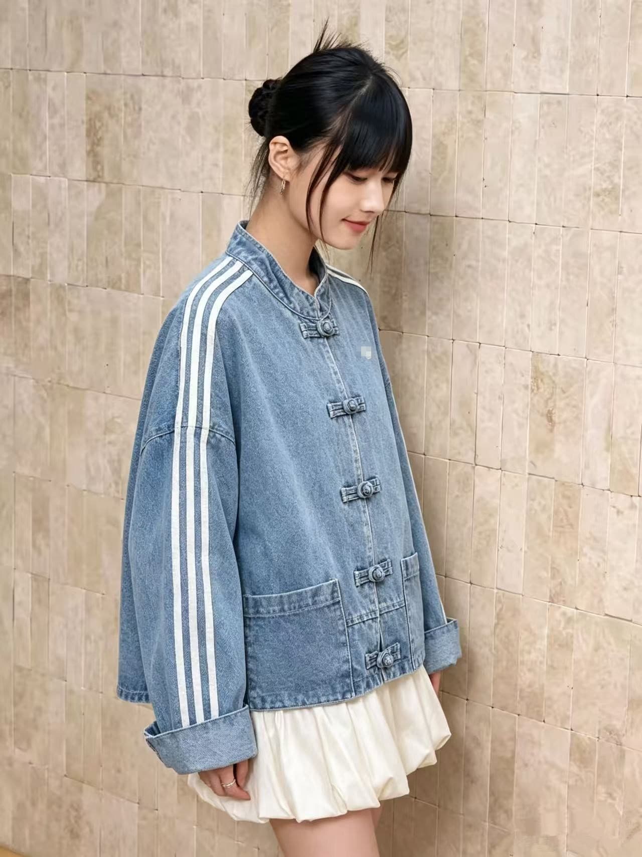 새로운 중식 패션 캐주얼 데님 운동 재킷 여성 코트 봄 가을 새로운 상세 이미지 6