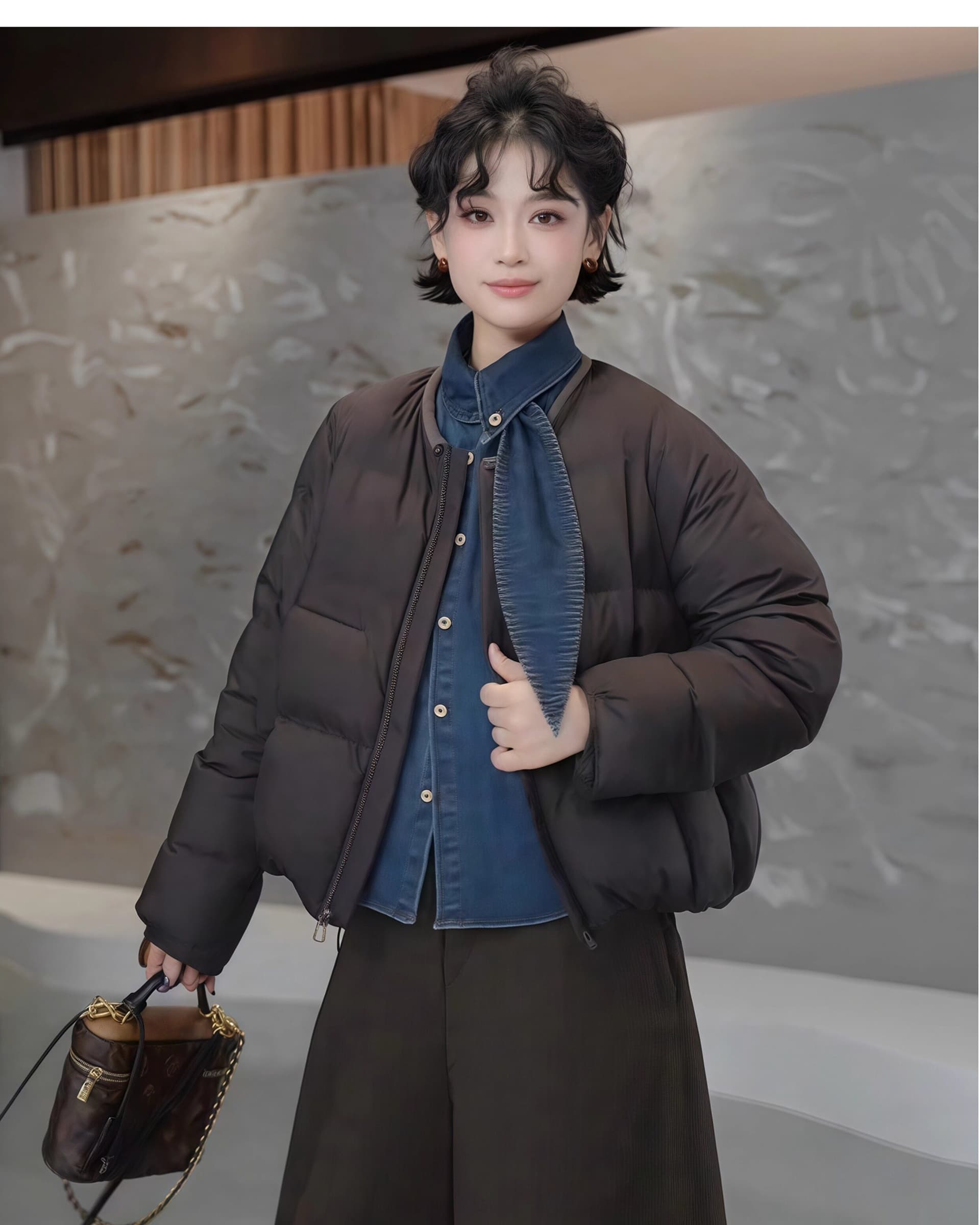 한국 스타일 패션 데님 여성 셔츠 새로운 가을 겨울 고급 센스 품격 다용도 긴팔 셔츠 재킷 맨위 상세 이미지 14