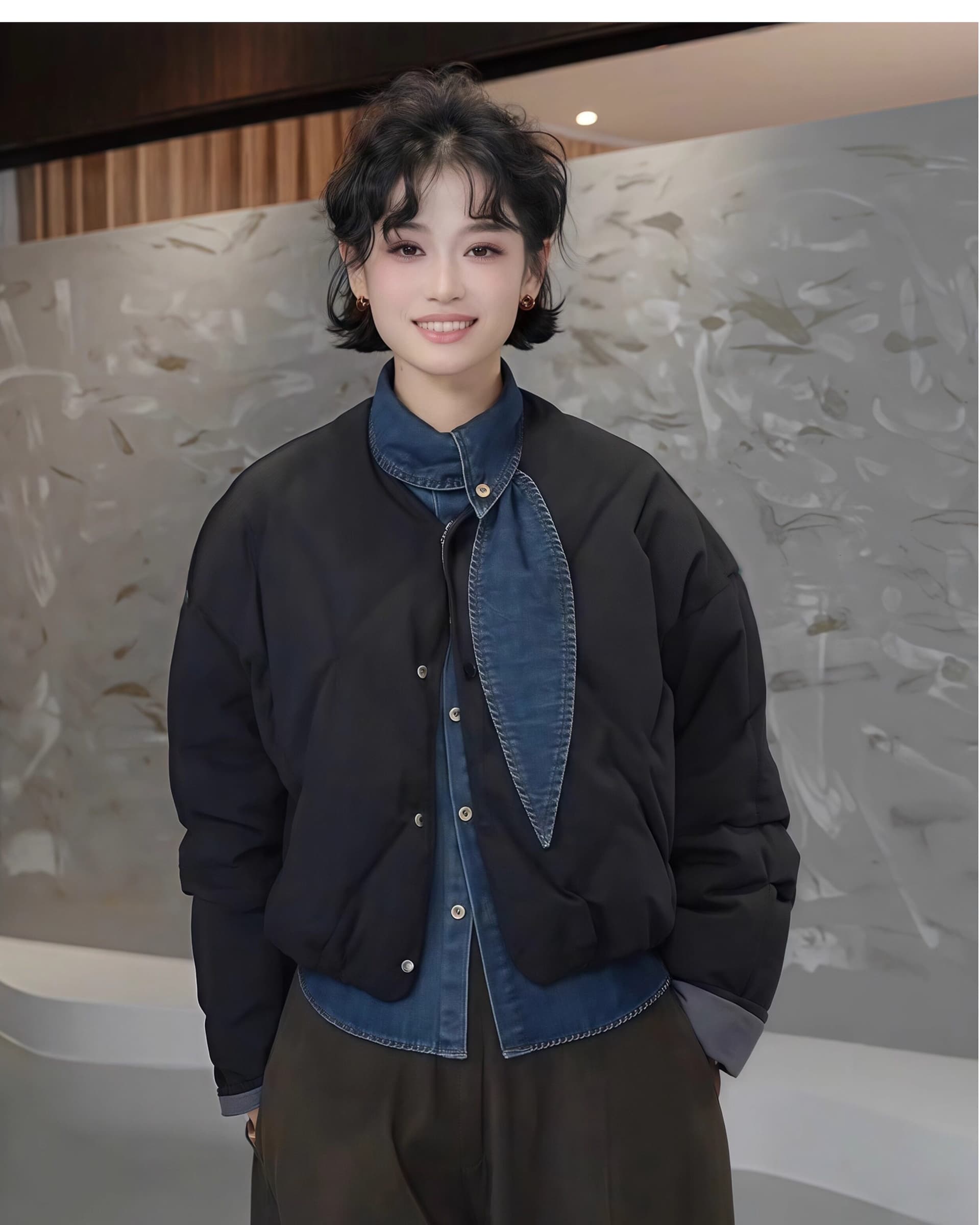한국 스타일 패션 데님 여성 셔츠 새로운 가을 겨울 고급 센스 품격 다용도 긴팔 셔츠 재킷 맨위 상세 이미지 15