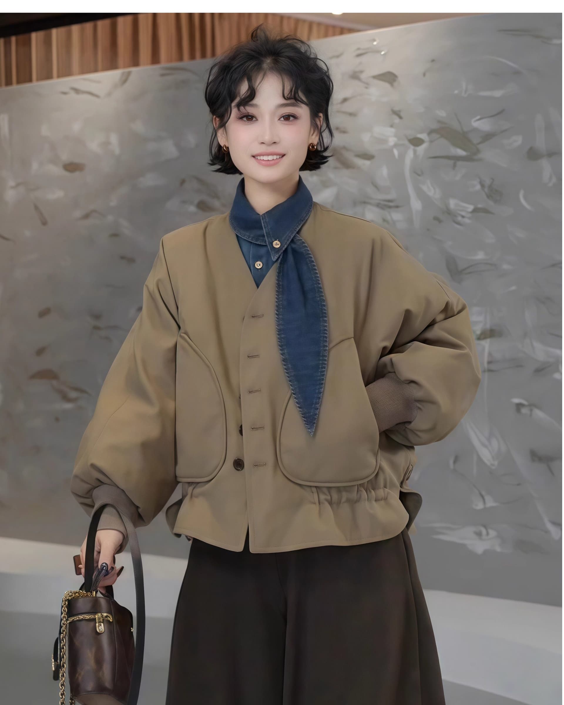 한국 스타일 패션 데님 여성 셔츠 새로운 가을 겨울 고급 센스 품격 다용도 긴팔 셔츠 재킷 맨위 상세 이미지 16