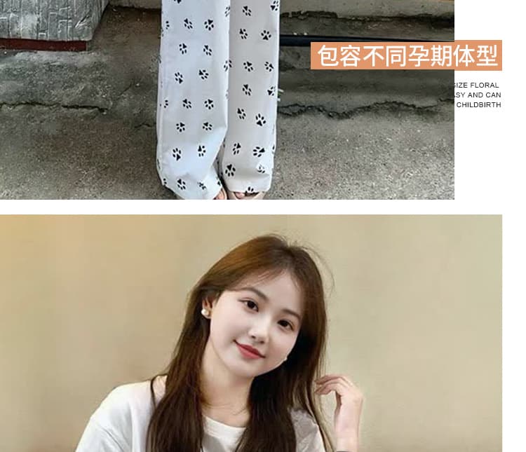 신제품 지금 여름 루즈핏 한국 스타일 연령 감소 패션 슬림해 보이는 긴 바지 캐주얼 운동 투피스 세트 상세 이미지 5