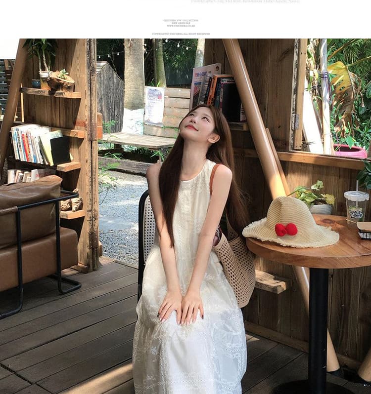 신제품 지금 여름 달콤함 홀로우 아웃 레이스 자수 고유 한 아름다운 슈퍼 요정 첫사랑 품격 롱 스커트 상세 이미지 13