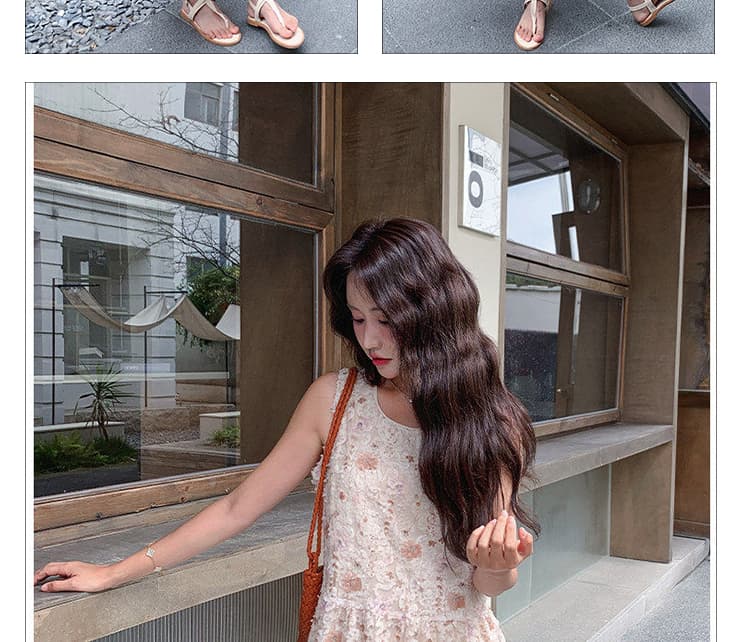 신제품 지금 여름 한국 스타일 달콤함 꽃무늬 3 차원 꽃 연령 감소 도루 센스 민소매 드레스 상세 이미지 9