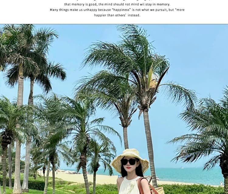 신제품 지금 여름 새로운 해변가 휴가 바람 프랑스식 행침 목 품격 루즈핏 슬립 민소매 롱 스커트 상세 이미지 14
