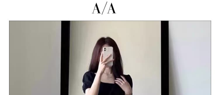 실사 지금 여름 새로운 다용도 섹션 연령 감소 패션 품격 광장 칼라 펌프 로프 검정색 드레스 상세 이미지 20