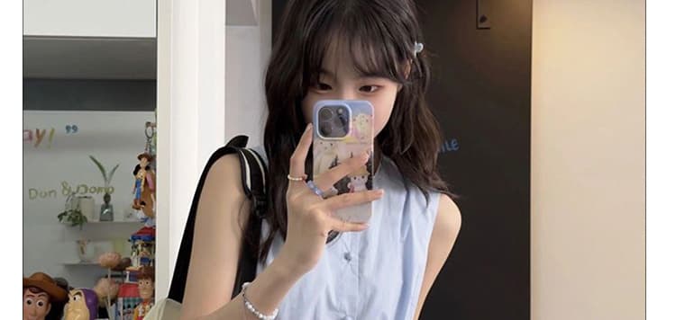 신제품 지금 여름 새로운 프랑스식 품격 느긋한 패션 루즈핏 패치워크 민소매 조끼 원피스 상세 이미지 16