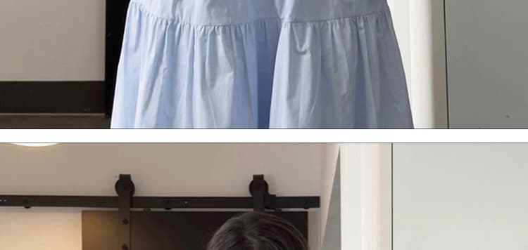 신제품 지금 여름 새로운 프랑스식 품격 느긋한 패션 루즈핏 패치워크 민소매 조끼 원피스 상세 이미지 27