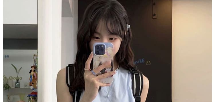 신제품 지금 여름 새로운 프랑스식 품격 느긋한 패션 루즈핏 패치워크 민소매 조끼 원피스 상세 이미지 31