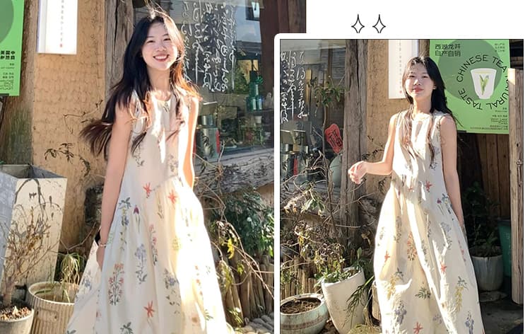 신제품 지금 여름 새로운 임신 기간 착용 가져 가라. 프랑스식 외국 가스 확실하지 않음 임신 한 여름 여름 꽃무늬 치마 상세 이미지 4