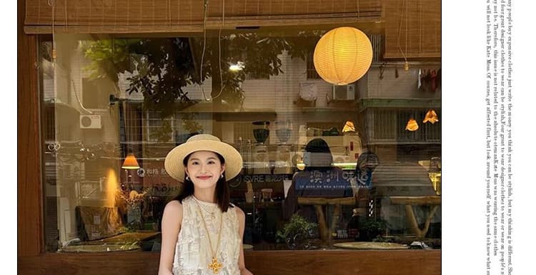 신제품 지금 한 부서 루즈핏 패션 섹션 캐주얼 레이스 홀로우 아웃 페이크 레이어드 조끼 롱 스커트 상세 이미지 16