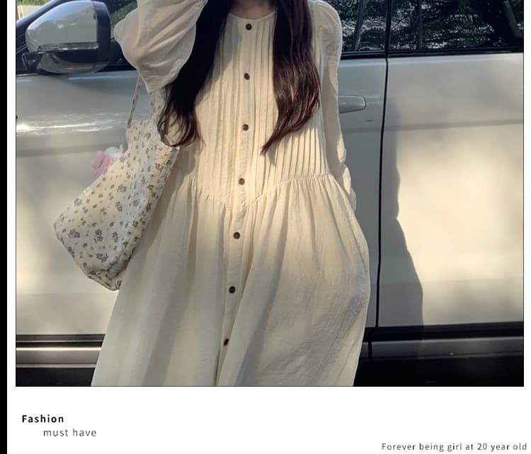 신제품 지금 봄 가을 새로운 패션 작은 청신 고급 센스 착용 빅 사이즈 루즈핏 외국 가스 연령 감소 드레스 상세 이미지 20