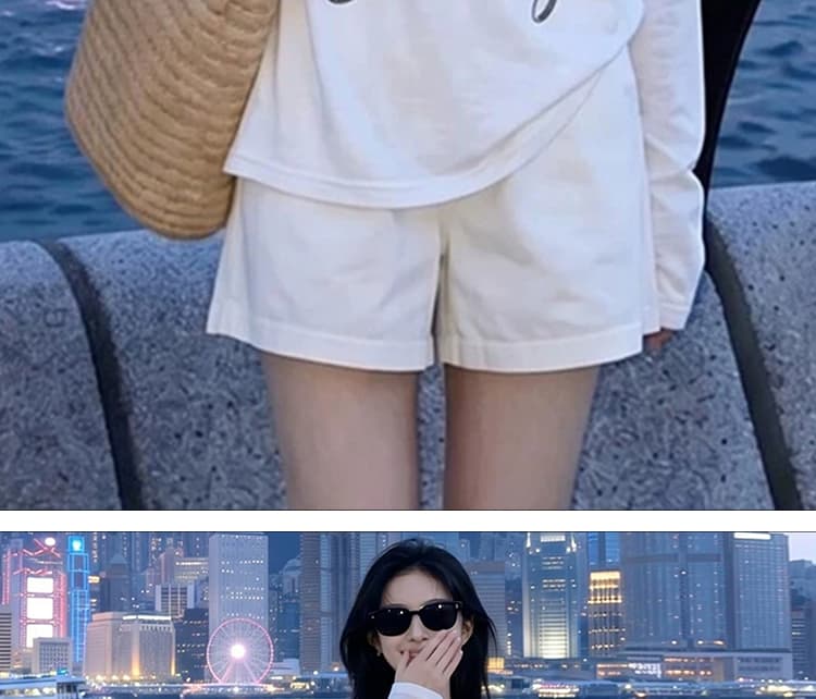 신제품 지금 한 부서 연령 감소 착용 가져 가라. 세트 완료 고유 한 아름다운 루즈핏 마이크로 ~을 통해 티셔츠 맨위 반바지 세트 상세 이미지 15