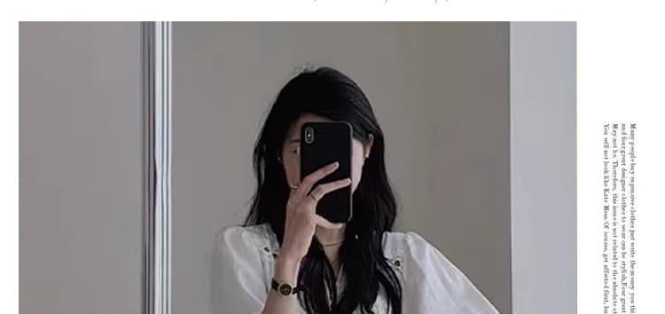 신제품 지금 한국 스타일 미니멀리즘 단색 루즈핏 부드러운 바람 품격 고급 센스 작은 대중 홀로우 아웃 드레스 상세 이미지 28