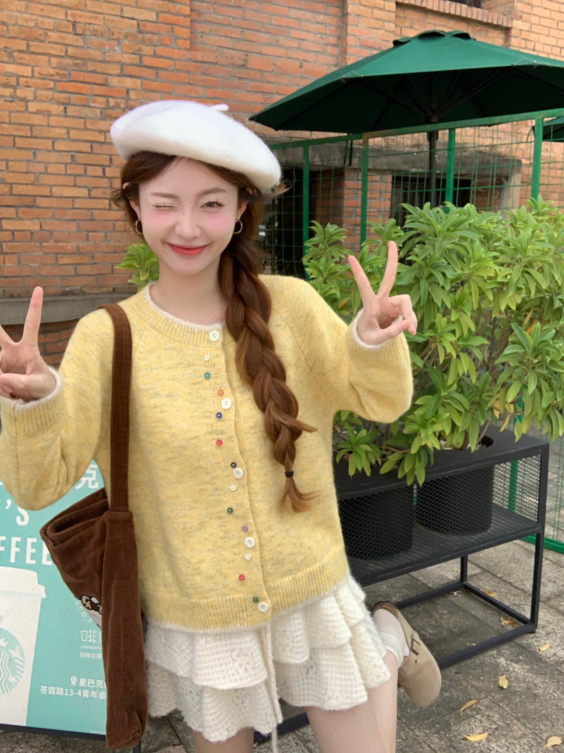 실사 2026 가을 겨울 새로운 한국 스타일 루즈핏 색상 버클 배색 부드러운 찹쌀 다용도 니트 스웨터 오픈 가디건 여성 코트 상세 이미지 23