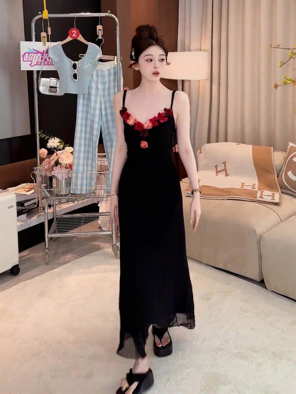 순수한 욕망 품격 섹시함 슬립 드레스 여성 의류 2026 여름 새로운 패션 고급 휴가 바람 아름다운 치마 상세 이미지 10