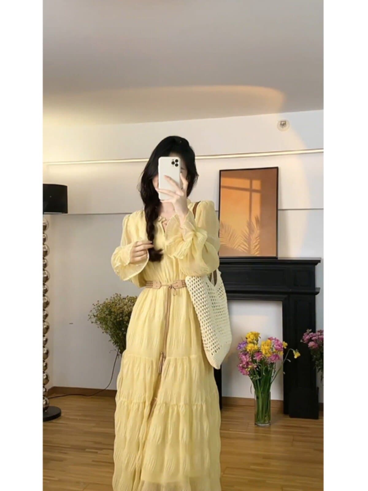 2026 조기 봄 새로운 프랑스식 요정 여성 드레스 부드러운 바람 달콤함 연령 감소 슬림해 보이는 작은 대중 롱 스커트 아이들 상세 이미지 20
