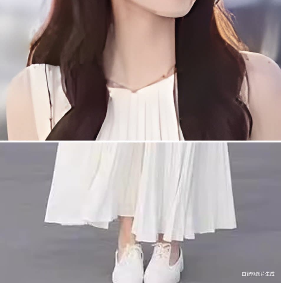 여성 의류 2026 여름 새로운 위엄있는 명문 여성 여신 팬 롱 스커트 고급 센스 민소매 드레스 상세 이미지 19