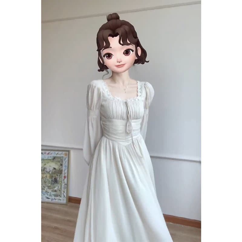 2026 년 가을 새로운 고급 센스 프랑스식 꽃무늬 여성 드레스 가을 의상 롱 스커트 치마 여성 의류 이른 가을 착용 가져 가라. 상세 이미지 12