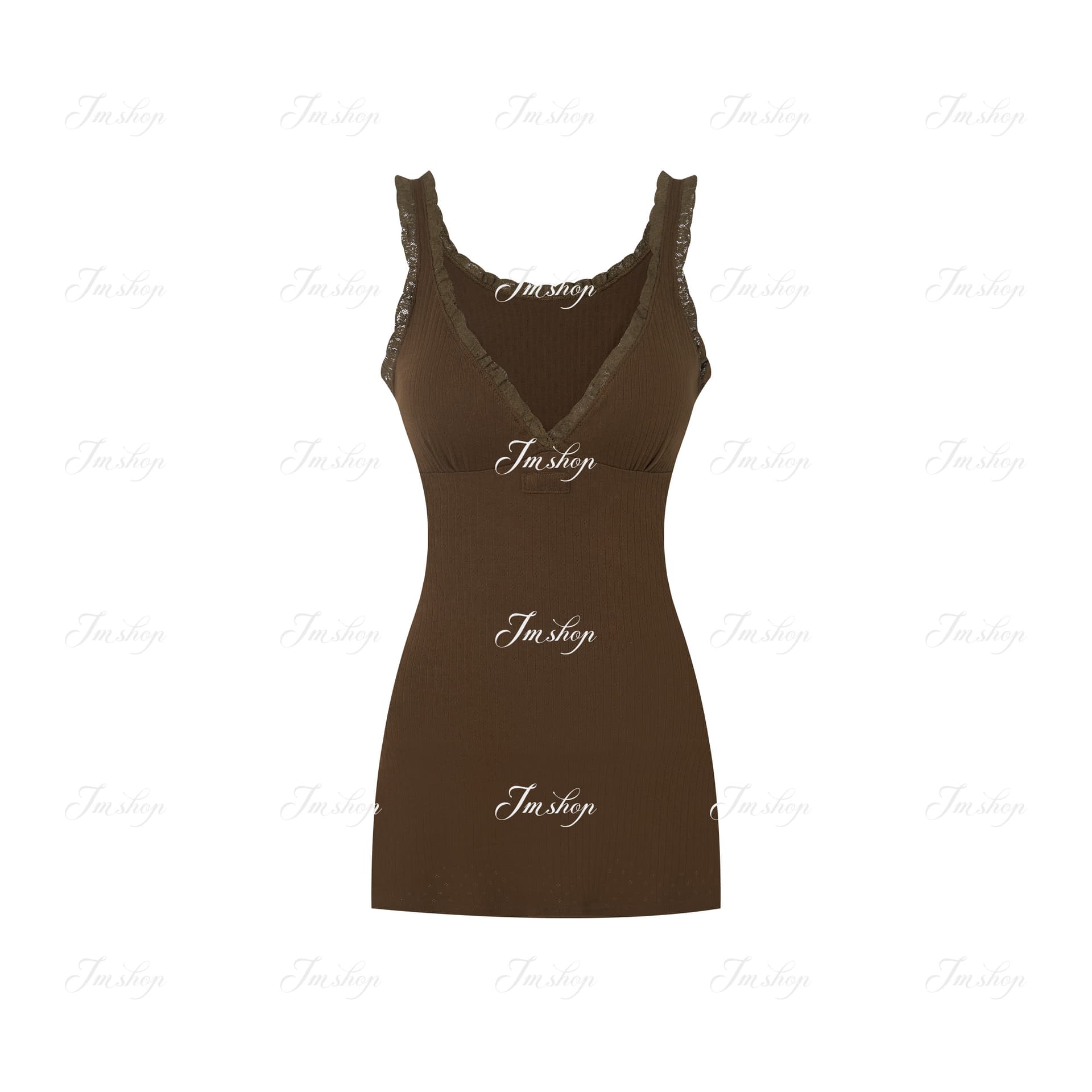 jmshop miu 부서 교과서 자카드 구덩이 기사 V넥 니트 미니 스커트 여성 순수한 욕망 섹시함 레이스 캐미솔 상세 이미지 20