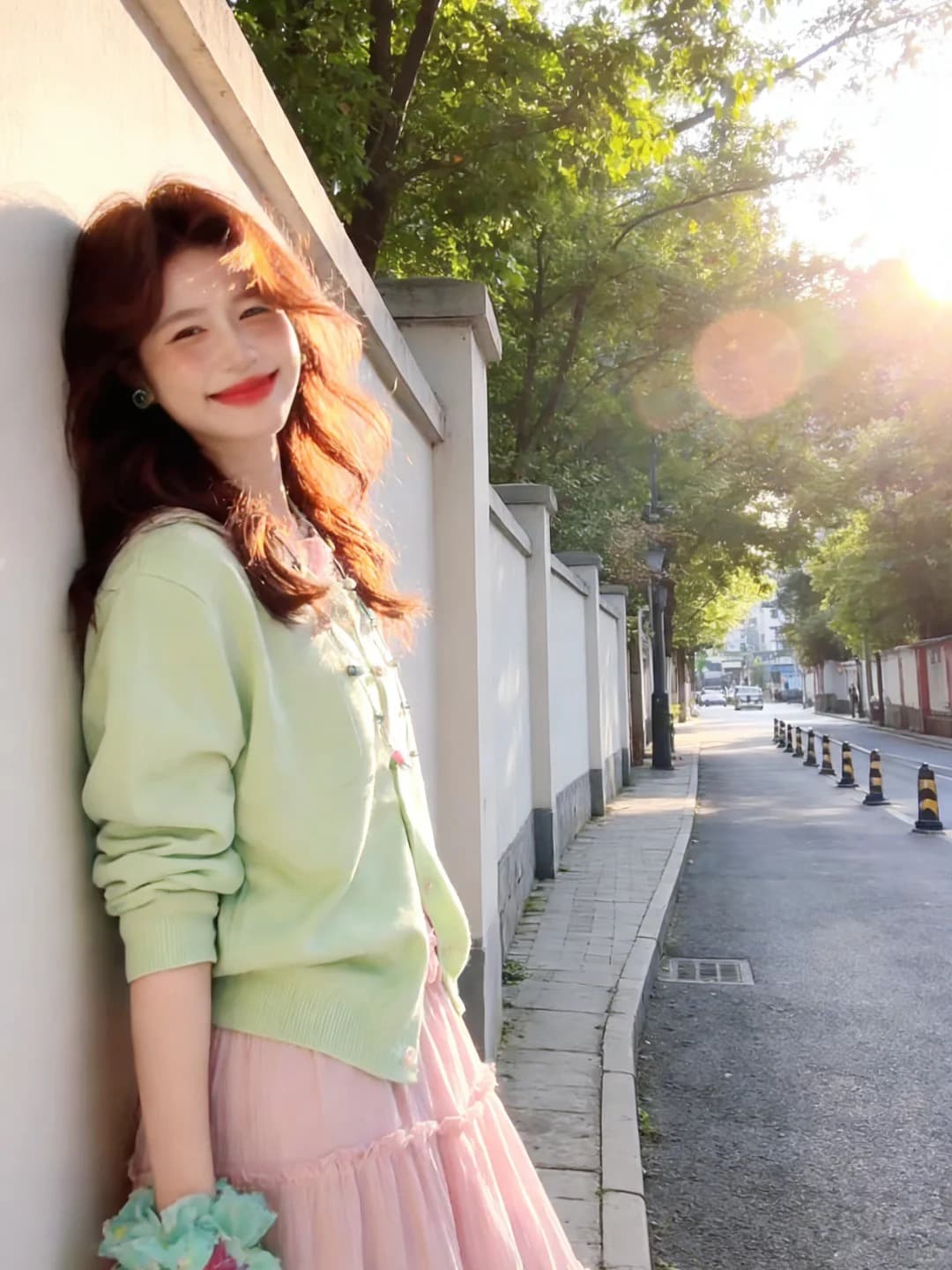 2026 봄 새로운 지방 mm 빅 사이즈 여성 의류 달콤한 스타일 단추 오픈 가디건 고급 센스 다용도 롱 스커트 패션 세트 상세 이미지 11