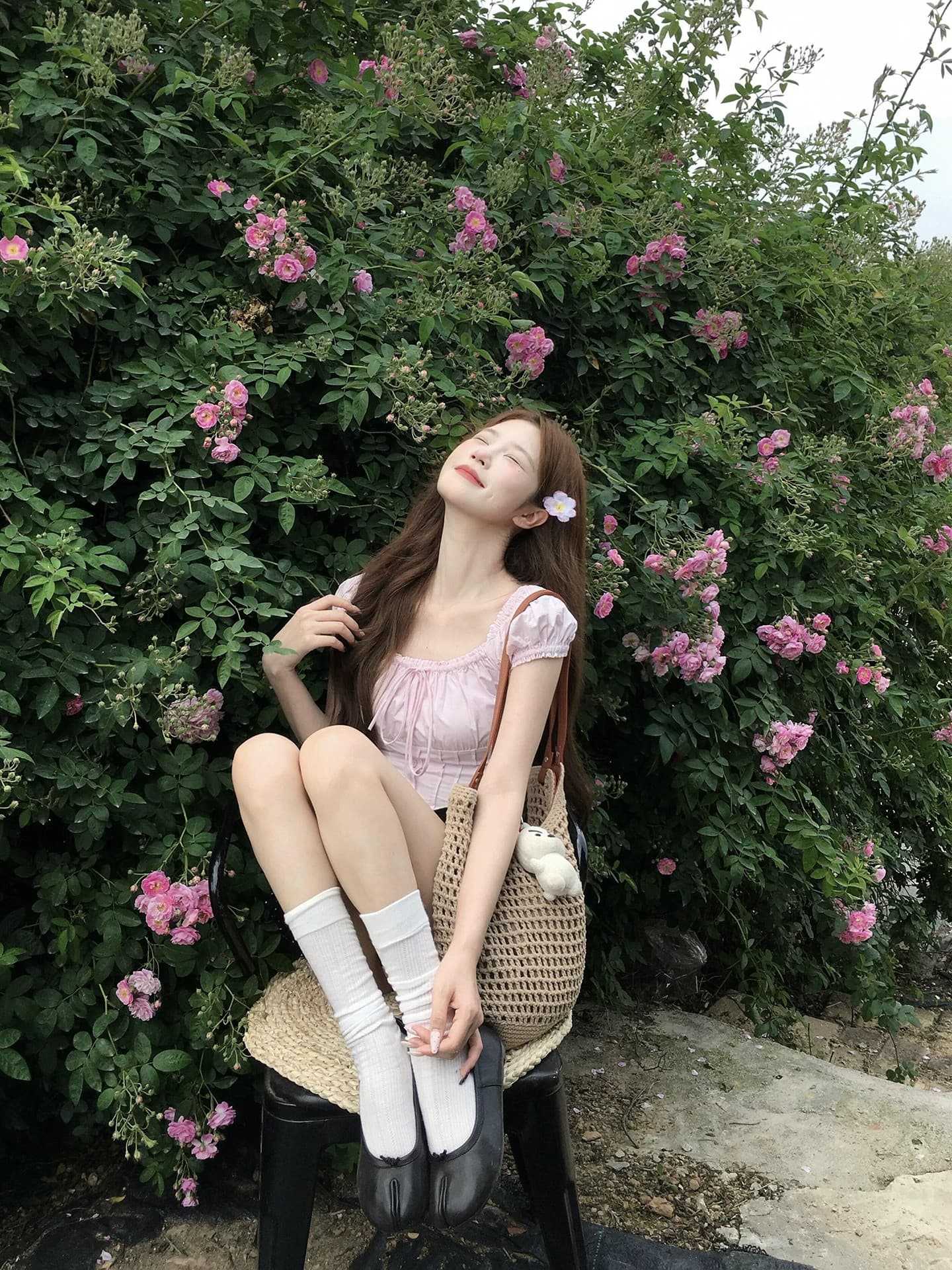주간 실크 원단 참나무 늑골 조정 핑크색 반팔 여성 셔츠 여름 작은 키 디자인 센스 슬림해 보이는 쇼트 스타일 맨위 상세 이미지 4