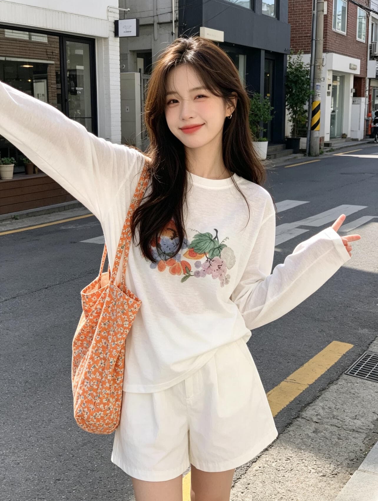 캐주얼 바람 프린트 얇은 스타일 긴팔 티셔츠 여성 여름 디자인 센스 작은 대중 루즈핏 라운드 넥 연령 감소 자외선 차단 블라우스 맨위 이미지 2
