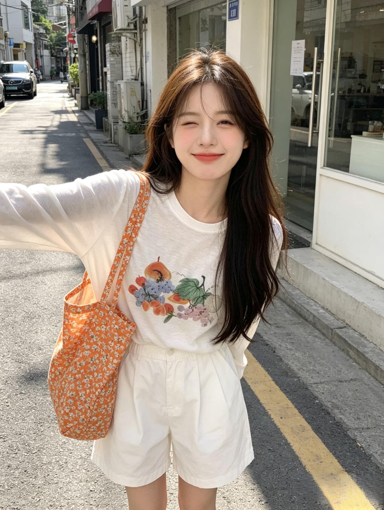 캐주얼 바람 프린트 얇은 스타일 긴팔 티셔츠 여성 여름 디자인 센스 작은 대중 루즈핏 라운드 넥 연령 감소 자외선 차단 블라우스 맨위 상세 이미지 5