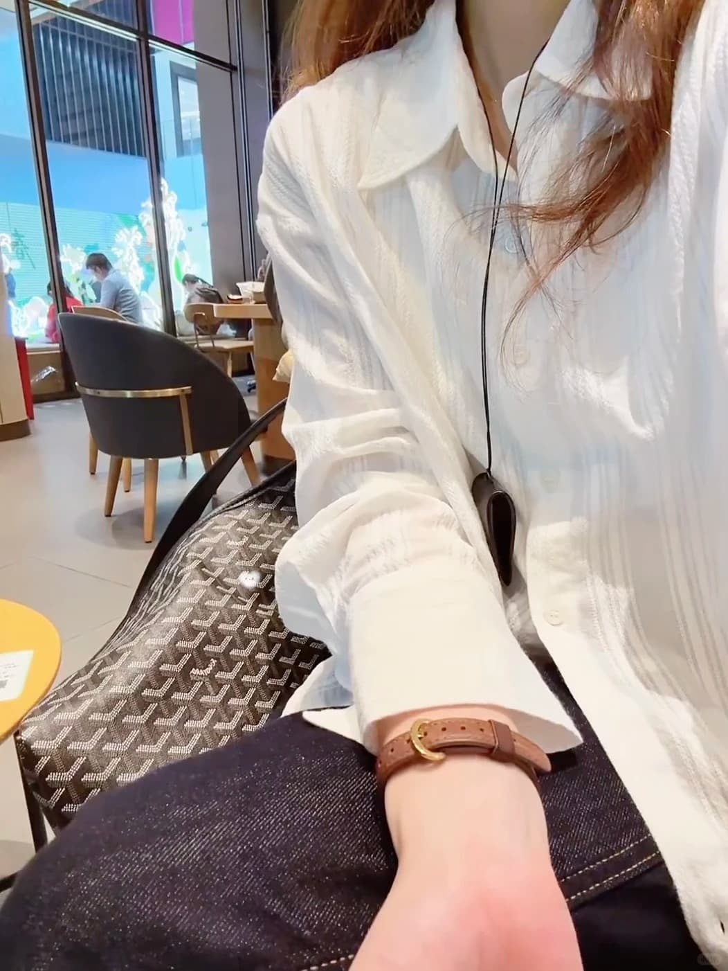 봄 출퇴근 바람 화이트 자카드 긴팔 여성 셔츠 루즈핏 고급 센스 자외선 차단 셔츠 단색 맨위 상세 이미지 7
