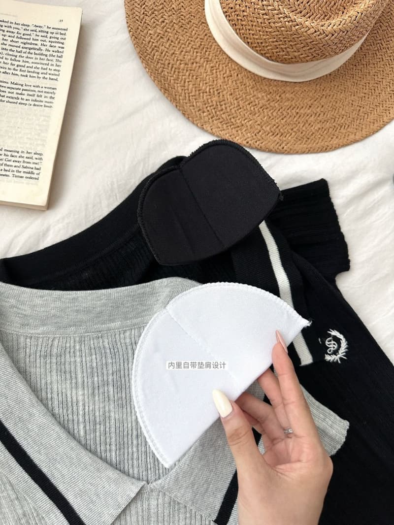 얼음 차가운 실크 워시 물 여름 학원 스타일 자수 반팔 polo 뒤집다 니트 스웨터 여성 레저 핫걸 맨위 상세 이미지 38