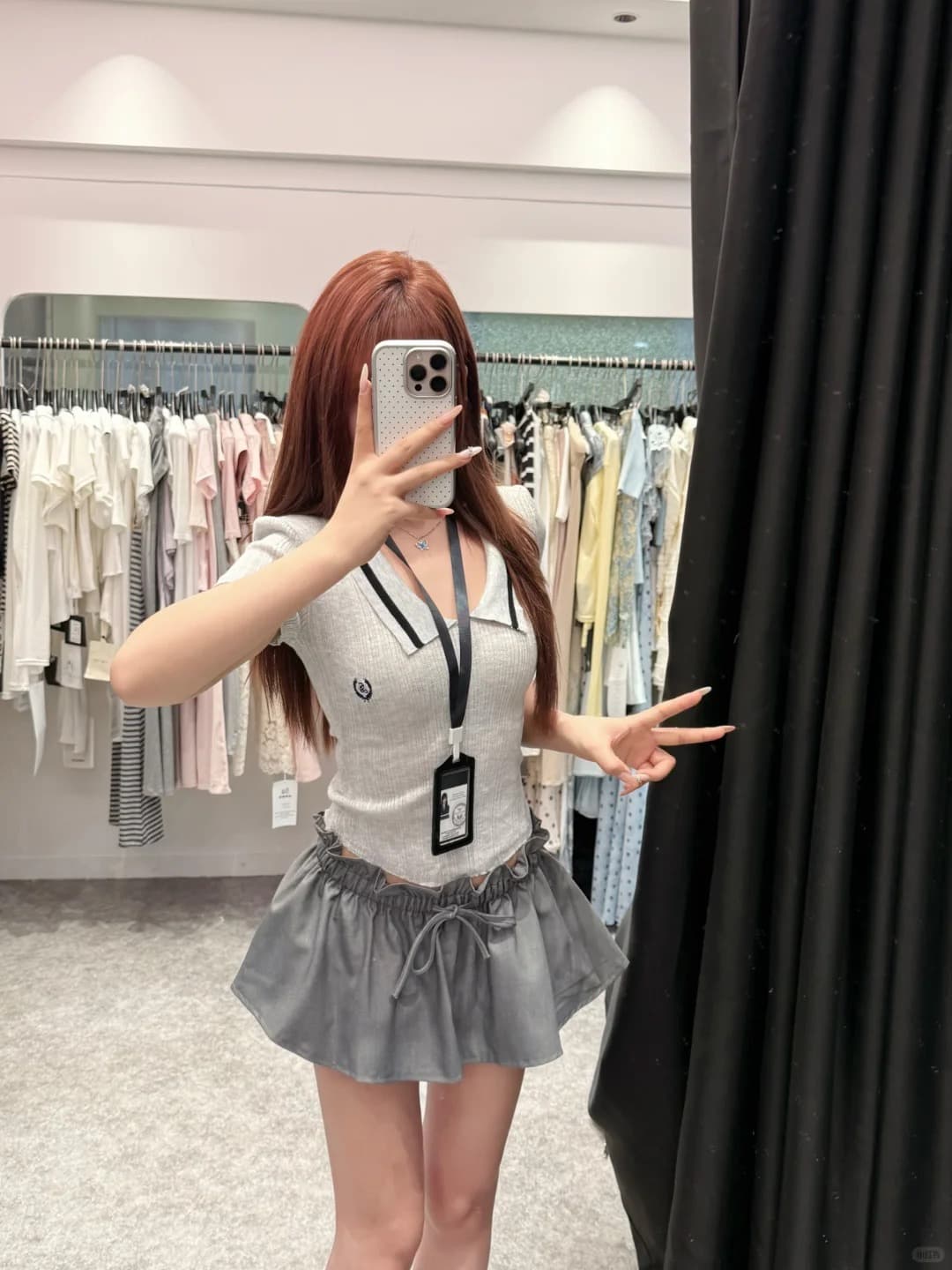 얼음 차가운 실크 워시 물 여름 학원 스타일 자수 반팔 polo 뒤집다 니트 스웨터 여성 레저 핫걸 맨위 상세 이미지 19