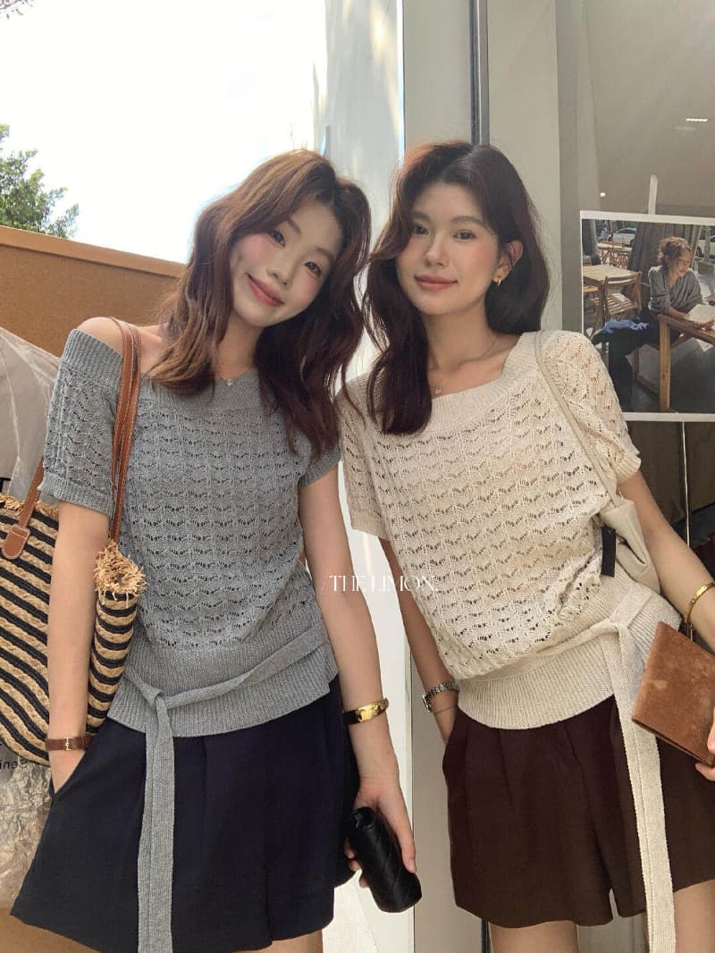 얼음 차가운 실크 워시 물 한 부서 홀로우 아웃 디자인 센스 허리 수축 품격 오래된 돈 바람 니트 스웨터 다용도 몸매 가꾸기 맨위 상세 이미지 1