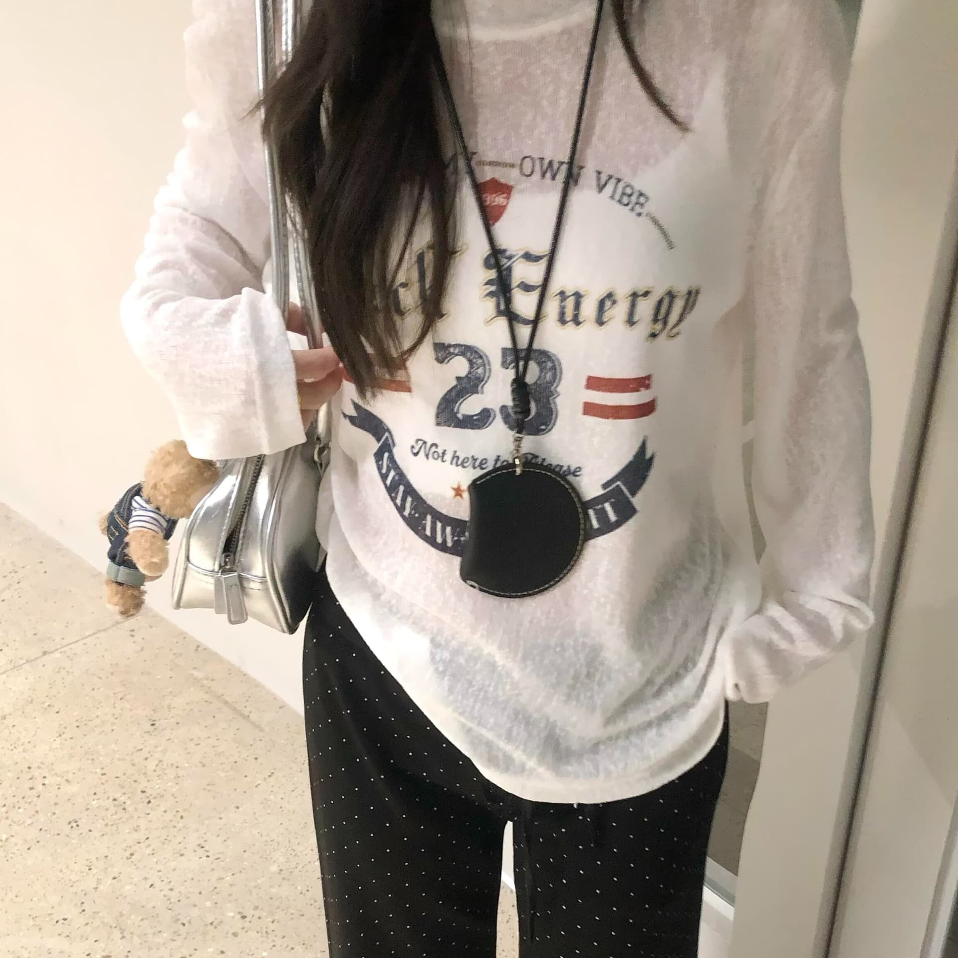 한 부서 순수한 욕망 바람 별 알파벳 프린트 연령 감소 마이크로 ~을 통해 긴팔 블라우스 여름 핫걸 섹시함 티셔츠