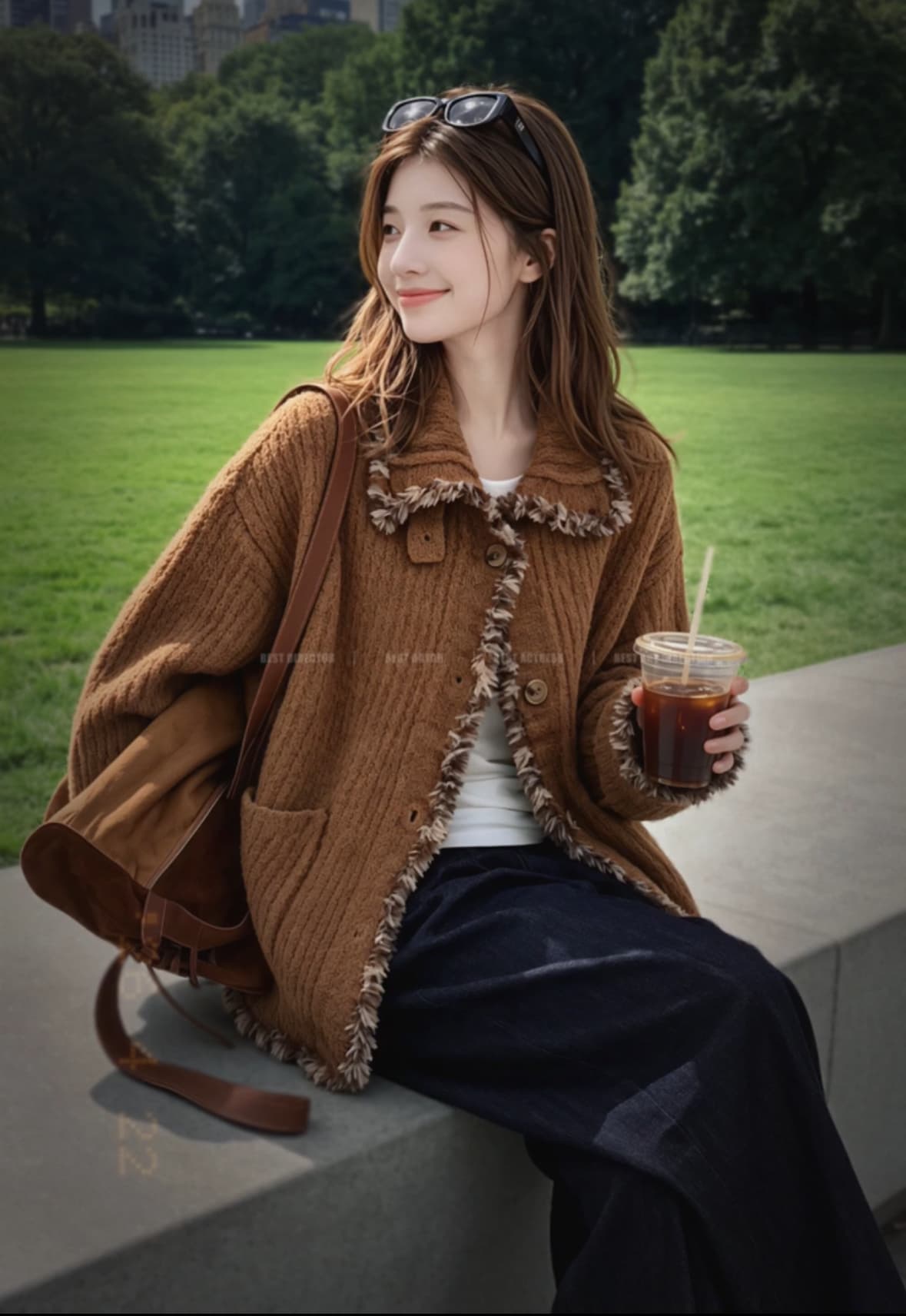 2026 새로운 레트로 낭만주의 서클 양모 원사 수공 거친 가장자리 느긋한 스웨터 여자 이미지 3